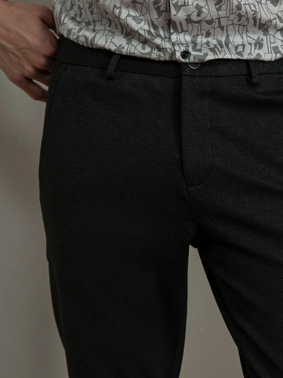 Melange Bi-Stretch Slim Trousers