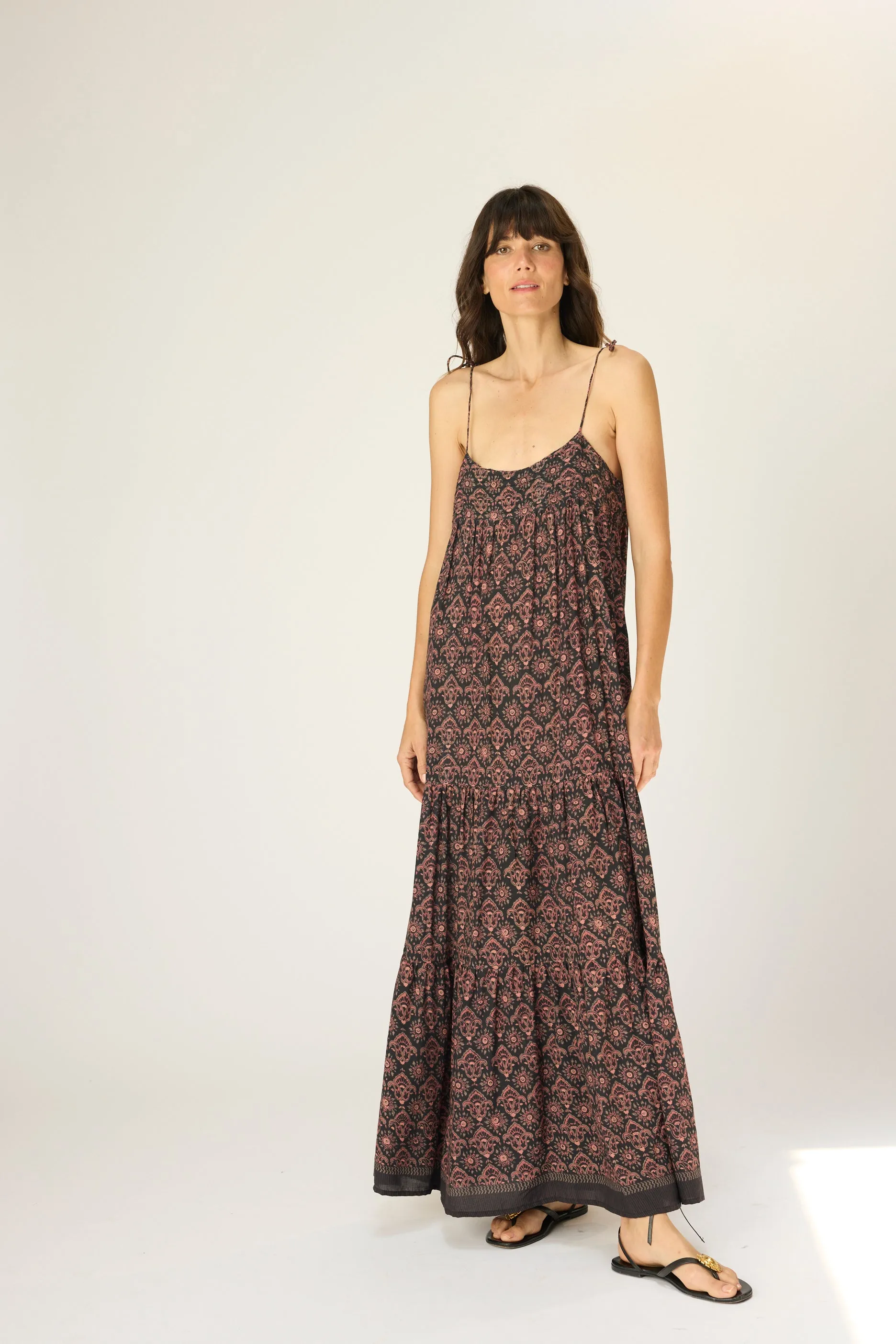 Linen-Blend Smooth Layering MELANIE DRESS