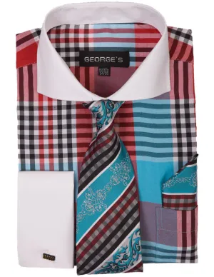 Men Dress Shirt AH626-Aqua