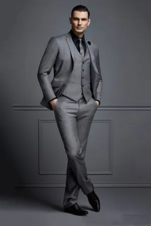 Men Grey Three Piece Suit Wedding Grey Suit Formal Party Wear Suit Slim Fit Suit Dinner Suit - Gift For Him