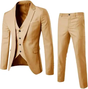 Men Suit Slim 3 Suit Business Wedding Party Jacket Vest & Pants Coat Men’S Suit Men Suit Mens 2 Piece Set for Men