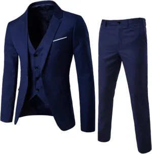 Men Suit Slim 3 Suit Business Wedding Party Jacket Vest & Pants Coat Men’S Suit Men Suit Mens 2 Piece Set for Men