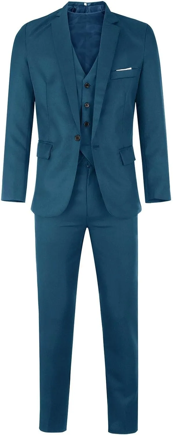 Men Suit Slim 3 Suit Business Wedding Party Jacket Vest & Pants Coat Men’S Suit Men Suit Mens 2 Piece Set for Men