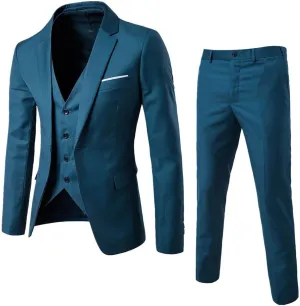 Men Suit Slim 3 Suit Business Wedding Party Jacket Vest & Pants Coat Men’S Suit Men Suit Mens 2 Piece Set for Men