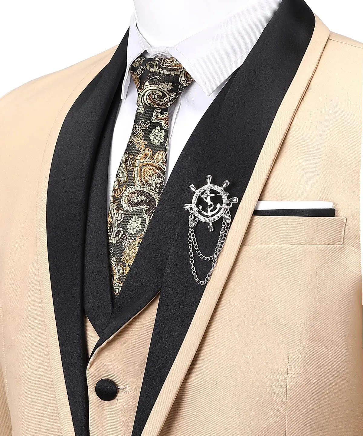 Men Suits Slim Fit 3 Pieces Wedding Formal Business Tuxedos One Button