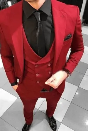 Men Suits Wedding Red 3 Piece Suit Groom Wear Suits for men Men party wear Suit Tuxedo Suit Men 3 Piece Suits Prom Suit