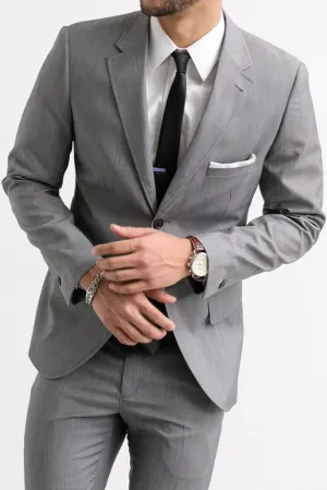 Men Two Piece Suit Grey Wedding Suit Formal Slim Fit Suit One Button Suit Bespoke Tailoring Gift For Him