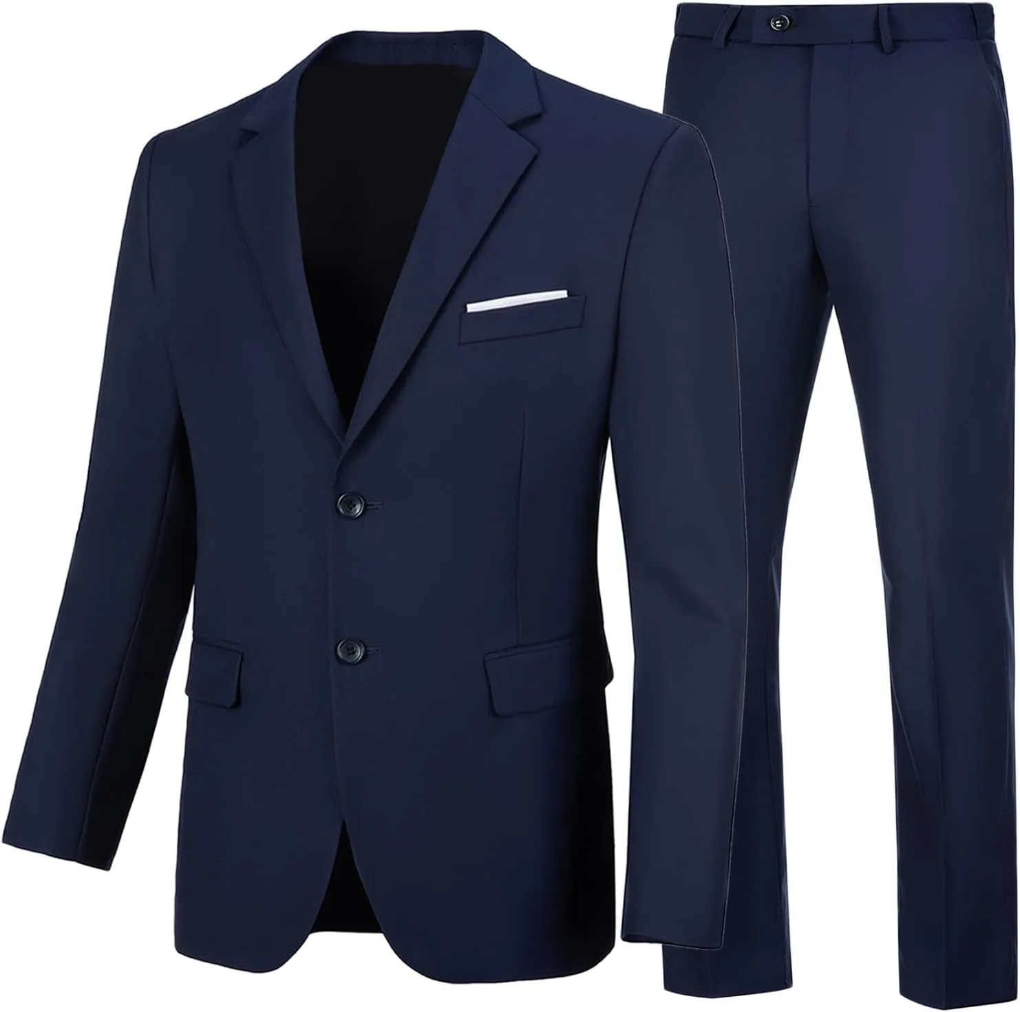 Mens 2 Piece Suit Slim Fit Business Wedding Party Tuxedo Dress Suits for Men Jacket and Pants Set