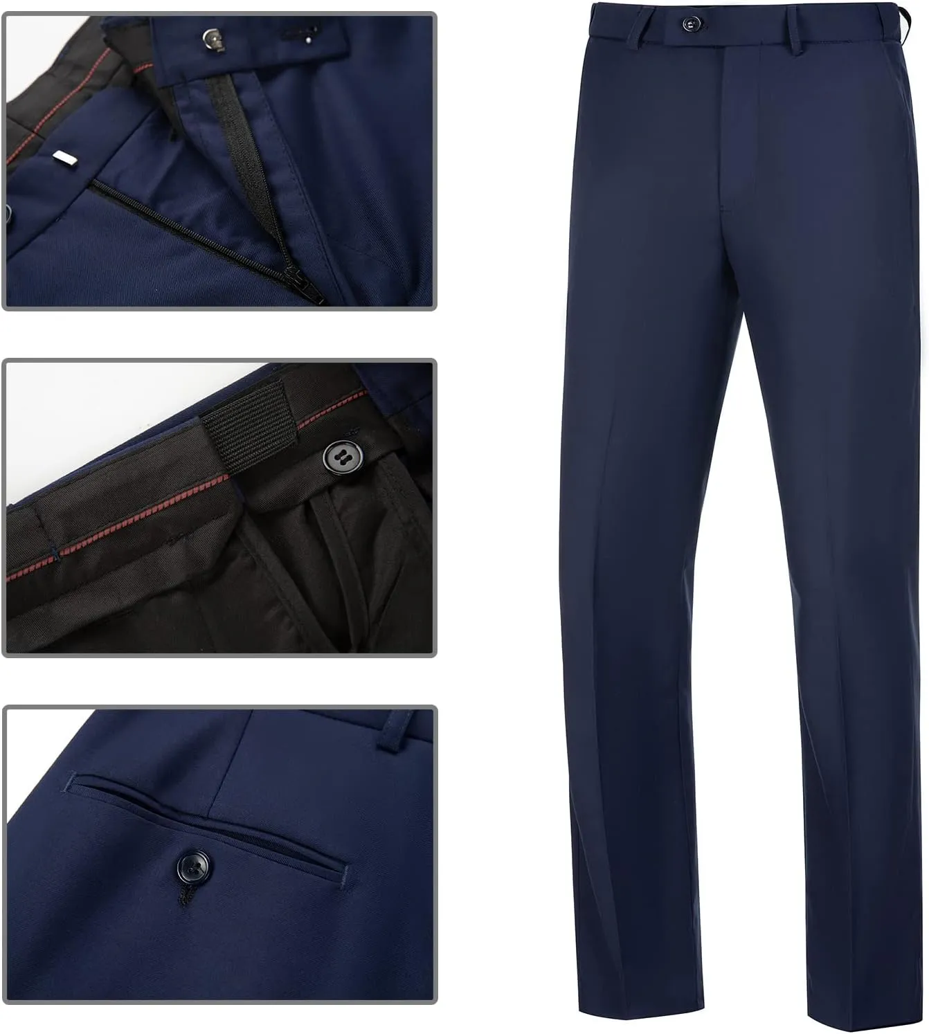 Mens 2 Piece Suit Slim Fit Business Wedding Party Tuxedo Dress Suits for Men Jacket and Pants Set