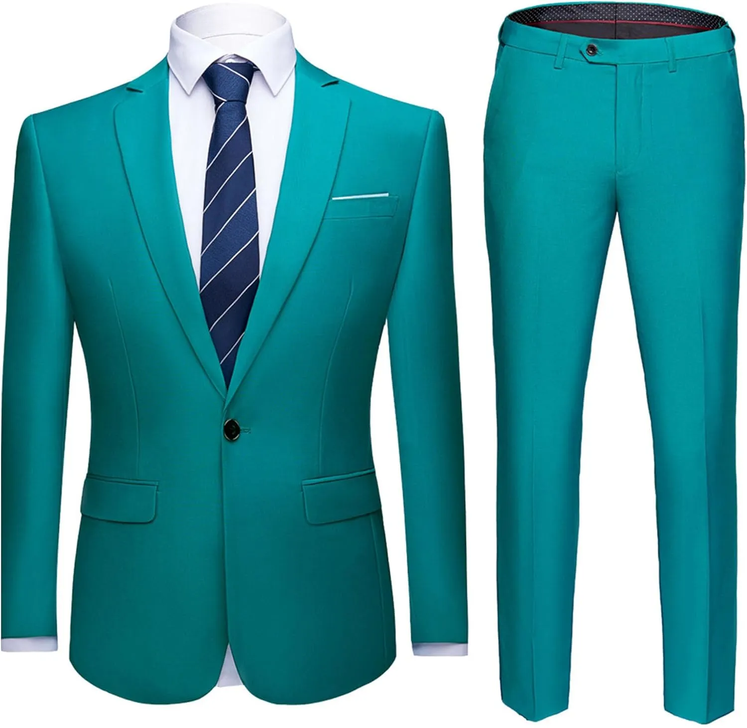 Men's 3 Piece Business Suit Slim Fit Notched Lapel One Button Jacket Vest Pants Set Casual Elegant Tuxedo Sets