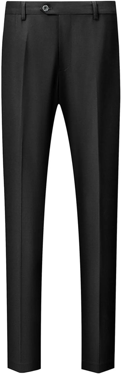 Mens 3 Piece Solid Color Suit Set, One Button Slim Fit Blazer Jacket Vest Pants, Wedding Dress Tux and Trousers