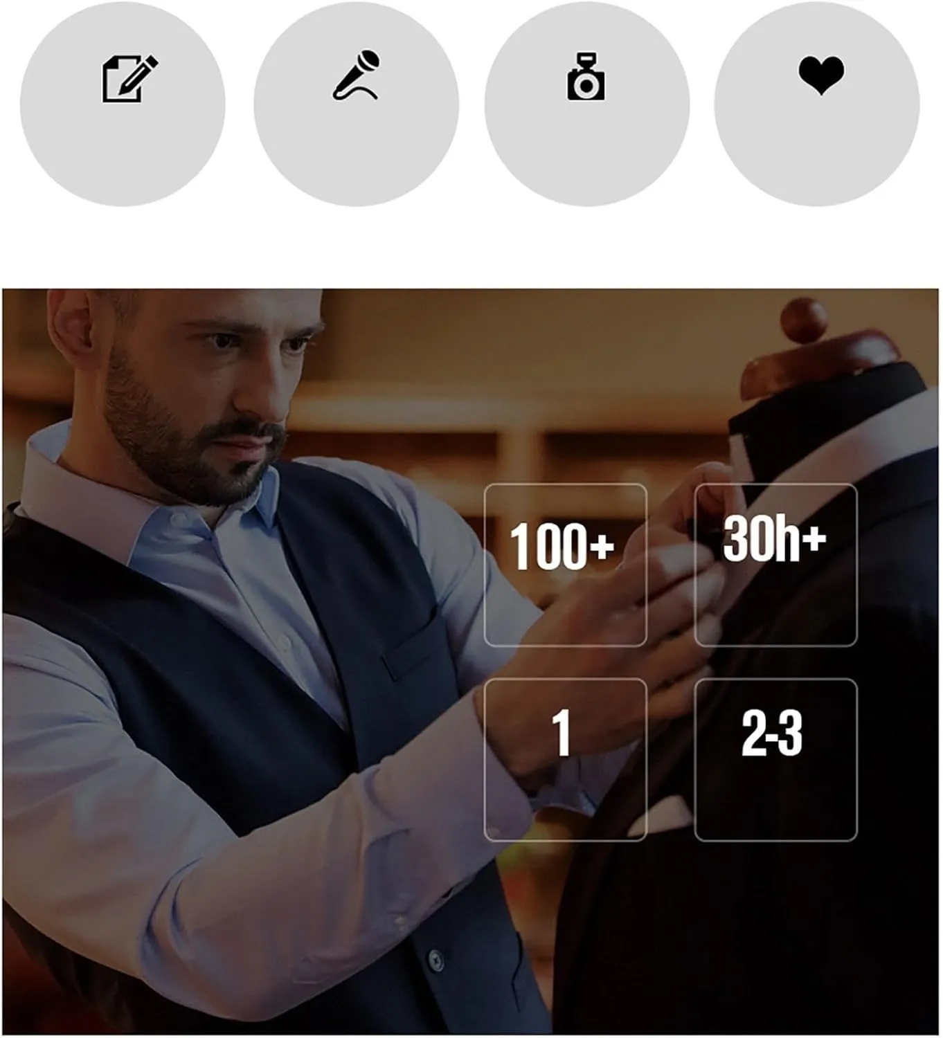 Mens 3 Piece Tuxedo Slim Fit Suit Sets One Button Blazer Jackets Lapel Vest Pant Dress Tux for Business Wedding Prom