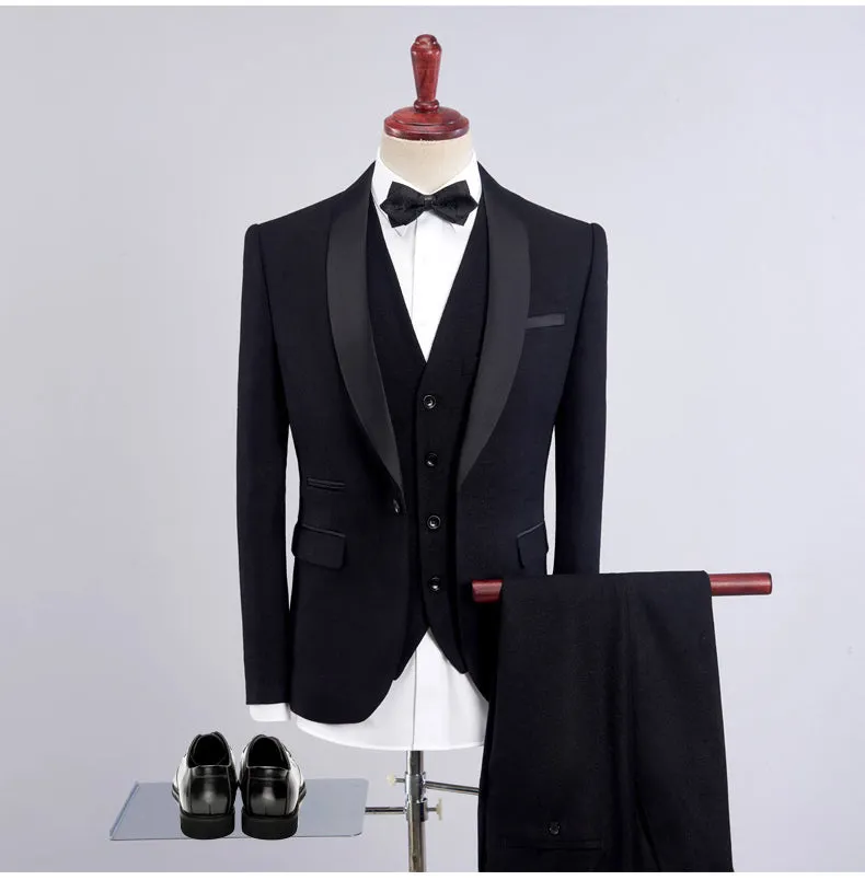 Men's 3-Pieces Casual Suit