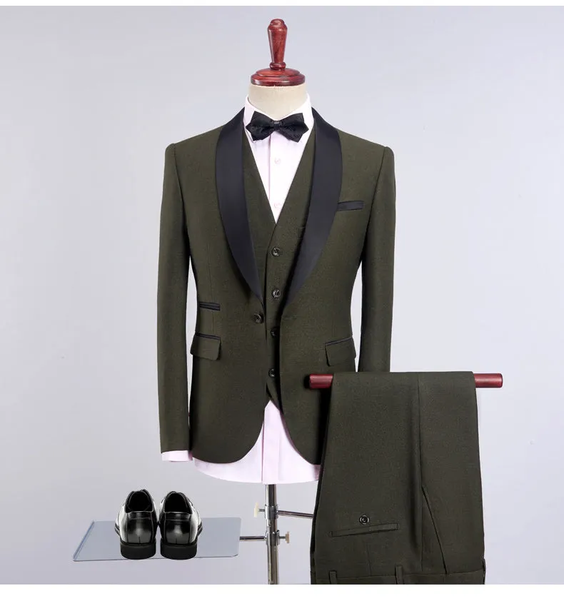Men's 3-Pieces Casual Suit