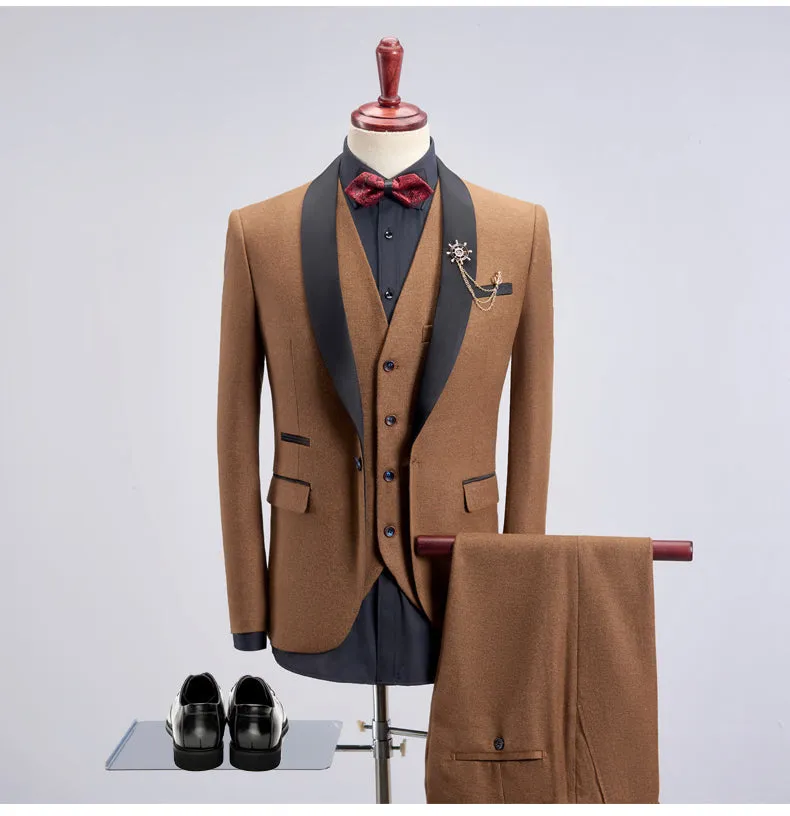Men's 3-Pieces Casual Suit