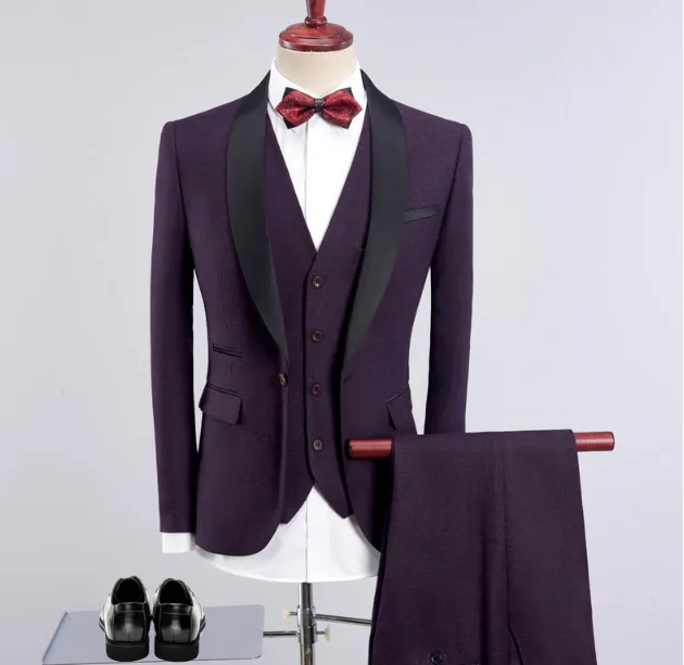 Men's 3-Pieces Casual Suit