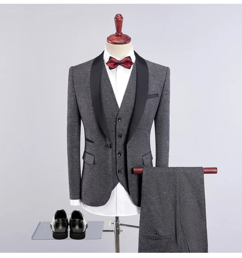 Men's 3-Pieces Casual Suit