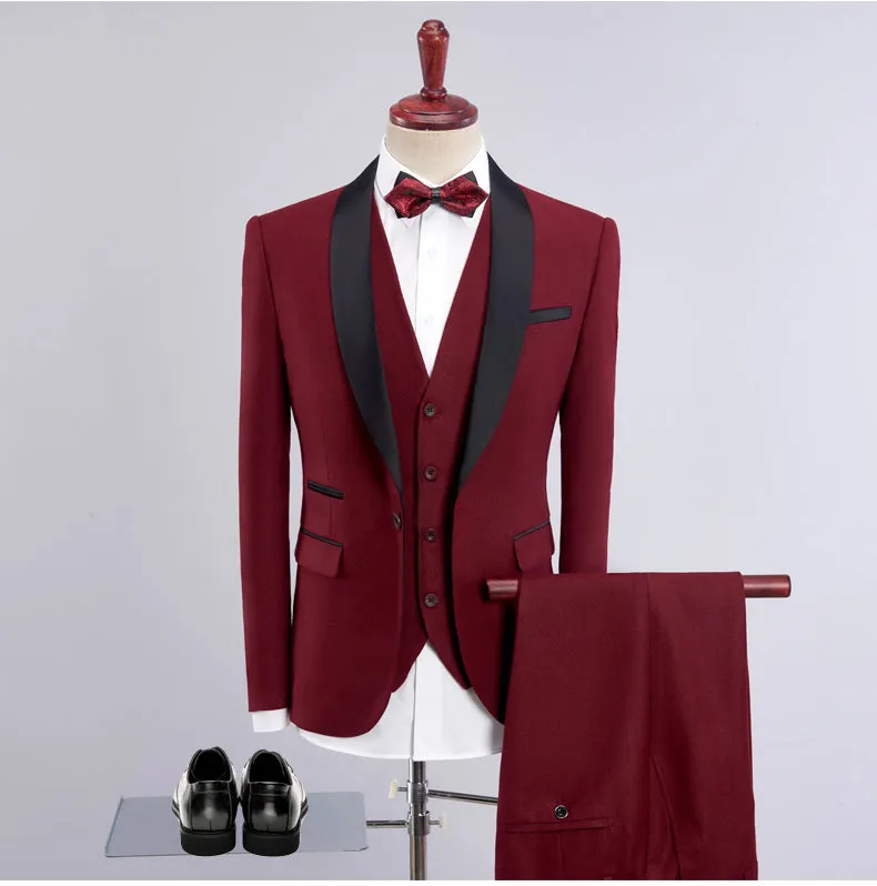 Men's 3-Pieces Casual Suit
