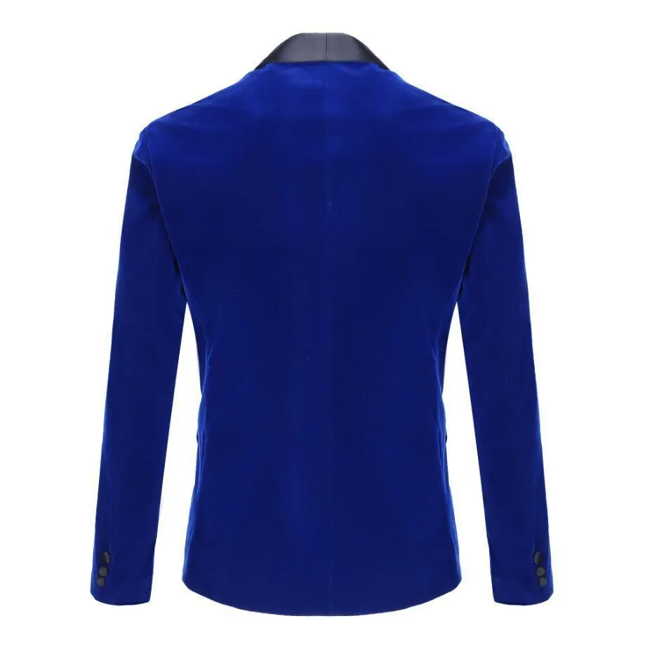 Men's Autumn/Winter Classic Velvet Suit With Bow Tie | Men's Slim Fit Tuxedo