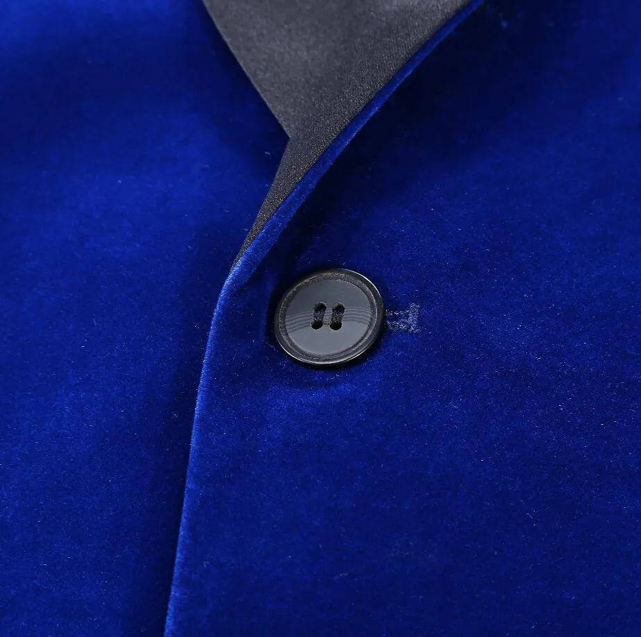 Men's Autumn/Winter Classic Velvet Suit With Bow Tie | Men's Slim Fit Tuxedo