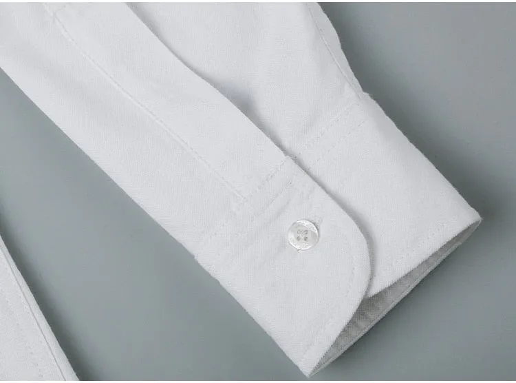 Men's Autumn/Winter Pure Cotton Slim Fit Long-Sleeved Shirt
