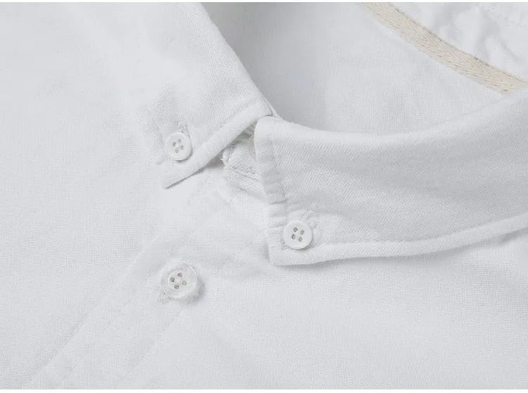 Men's Autumn/Winter Pure Cotton Slim Fit Long-Sleeved Shirt