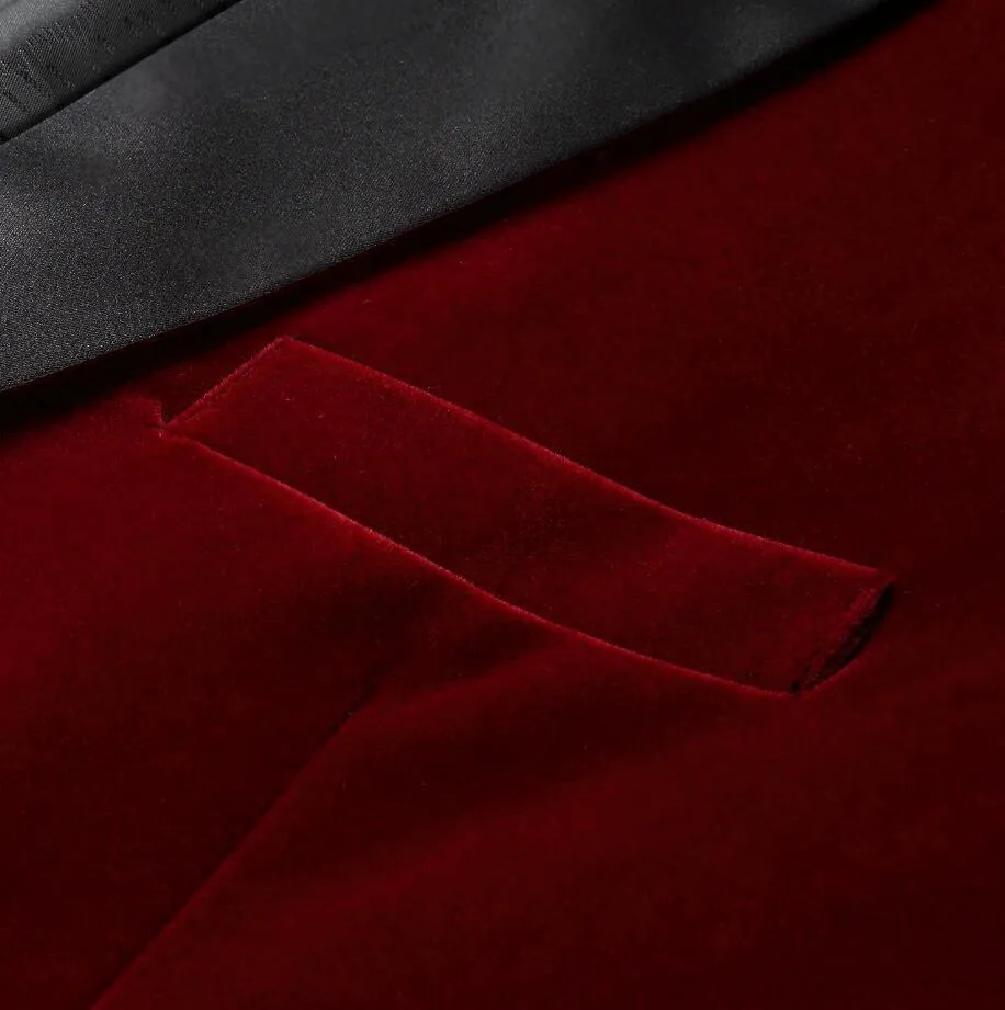 Men's Autumn/Winter Velvet Slim Fit Blazer