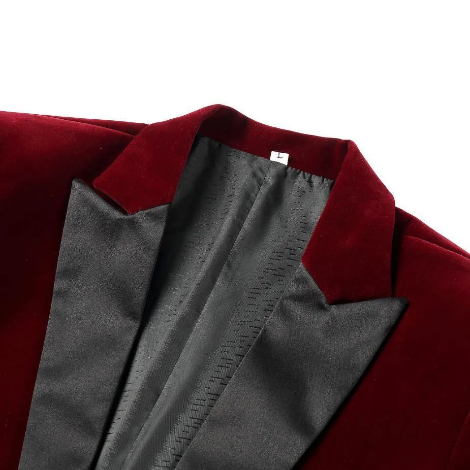 Men's Autumn/Winter Velvet Slim Fit Blazer