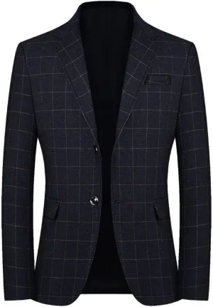 Men's Blazer Plaid Sport Coat Casual Lightweight Checkered Suit Jacket Fall Jacket Men Two Buttons Texudo Jackets