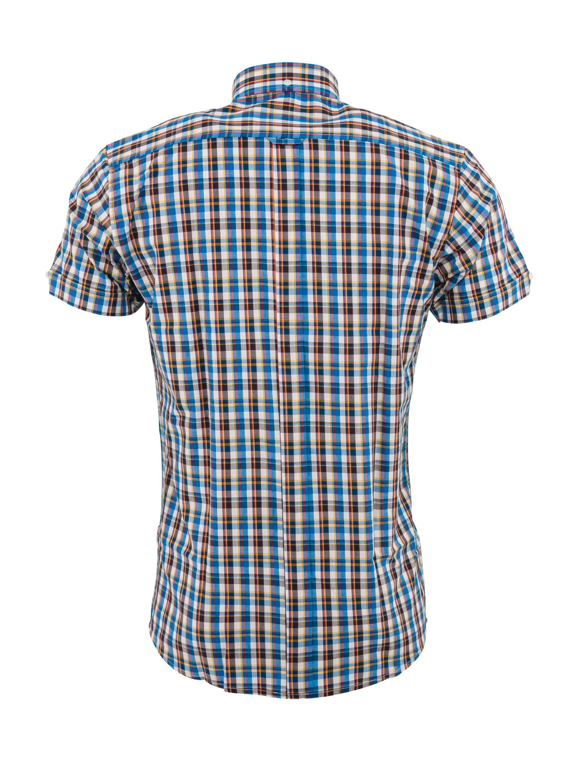 Men's Blue Check Shirt- CK-57 - UP TO 5XL