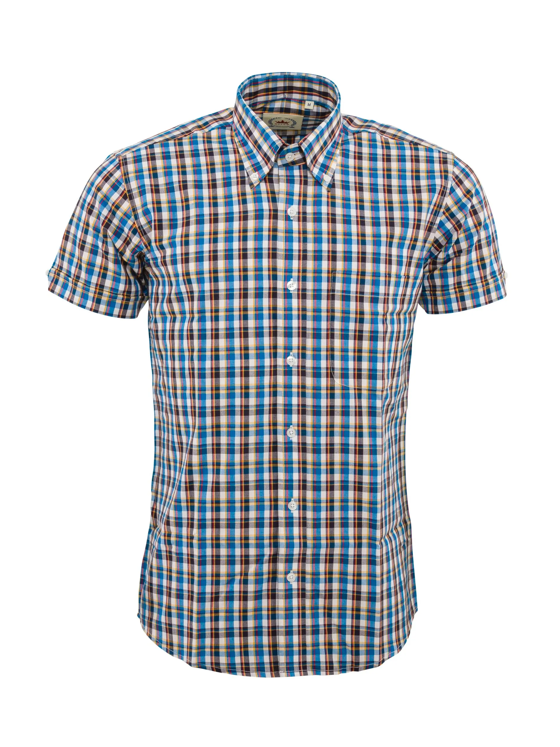 Men's Blue Check Shirt- CK-57 - UP TO 5XL
