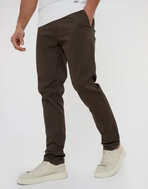 Men's Brown Slim Fit Chino Trousers