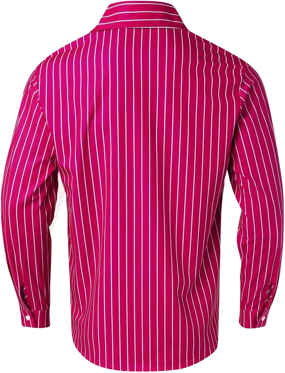 Mens Button Down Casual Shirt Fashion Striped Long Sleeve Collared Shirt Regular Fit Turn-Down Fall Shirt Business Cardigan