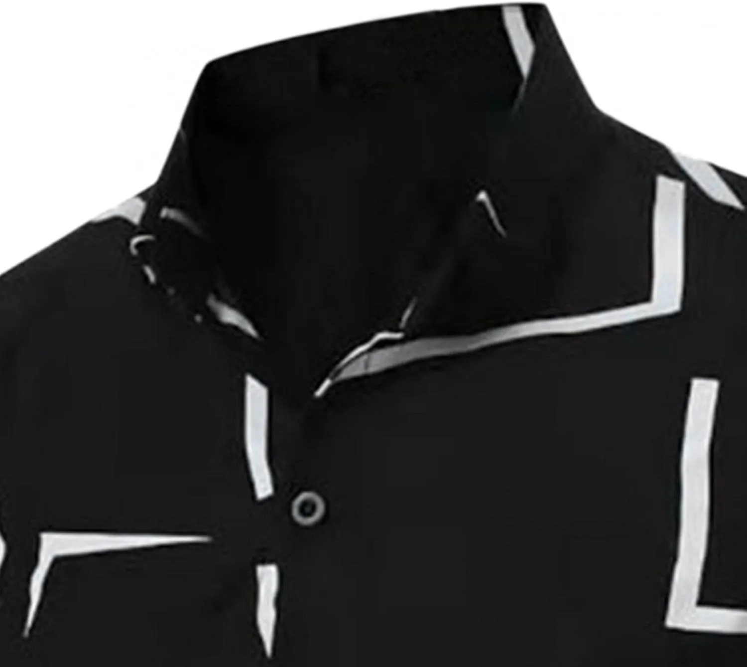 Mens Button Down Short Sleeve Dress Shirts Novelty Graphic Printed Business Work Poplin Shirt Big and Tall Muscle Tops