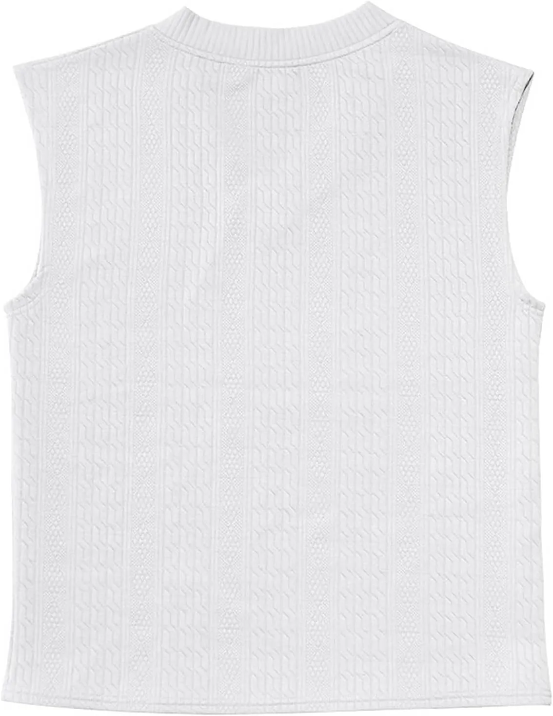 Men's Cable Knit Sweater Vests Cap Sleeve V Neck Loose Fit Jacquard Vest Tops Casual Summer Soft Lightweight Tank Top