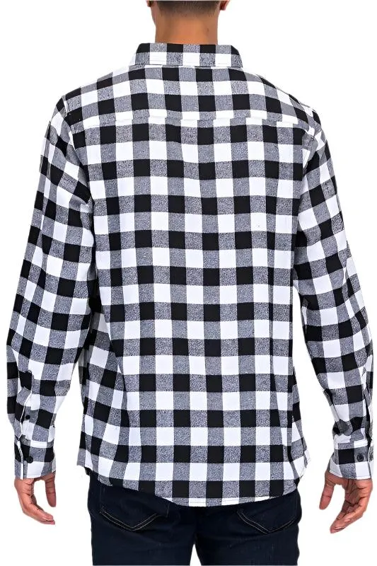 Mens Checkered Shirts Flannel Long Sleeve