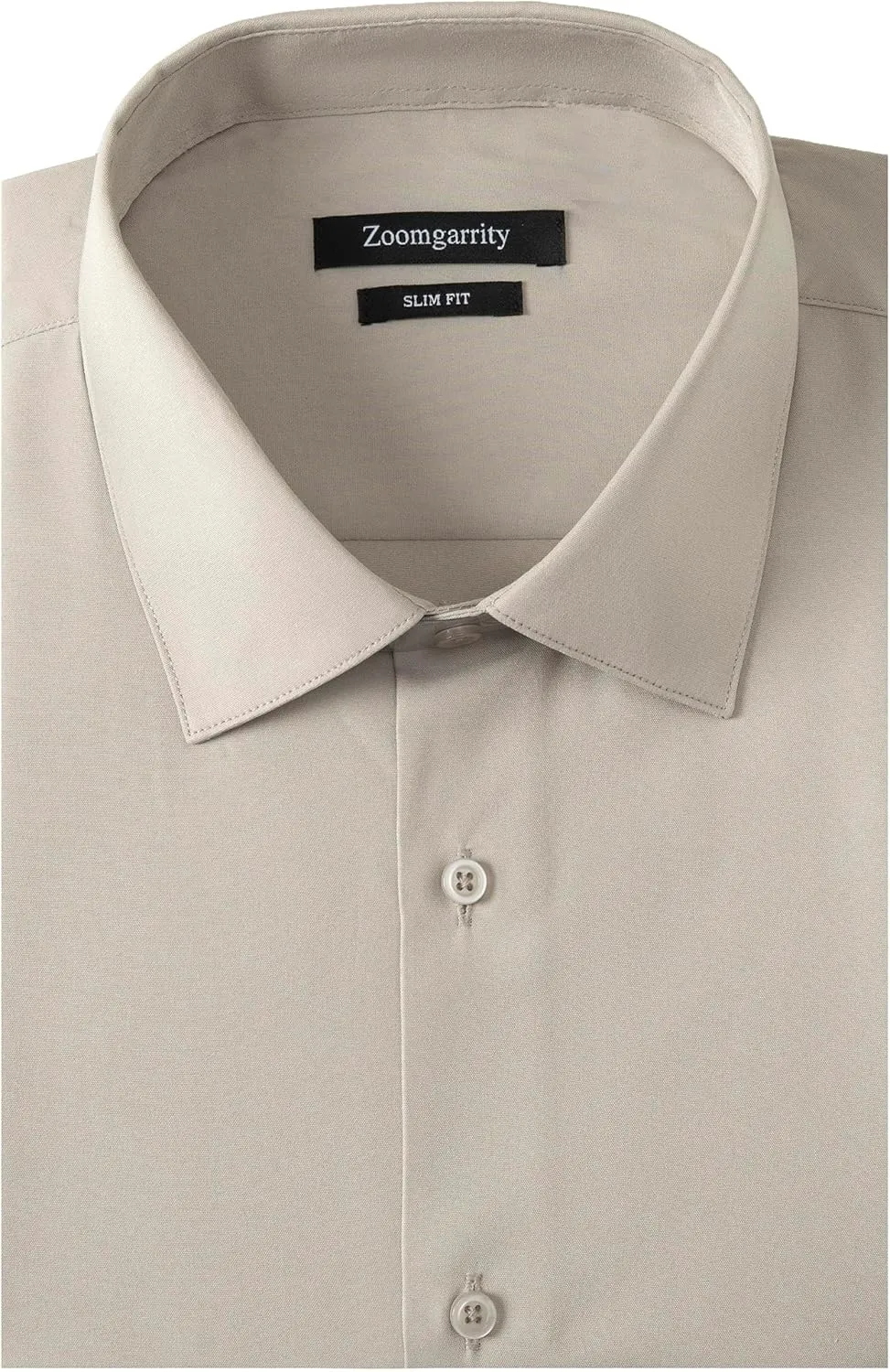 Men's Dress Shirts Stretch Wrinkle Free Moisture Wicking Cooling Solid Slim Fit Long Sleeve Button Down Shirt