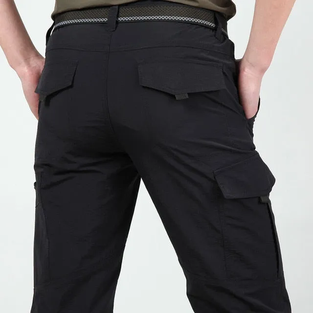 Men's Elastic Waist Multi Pocket Baggy Cargo Pants