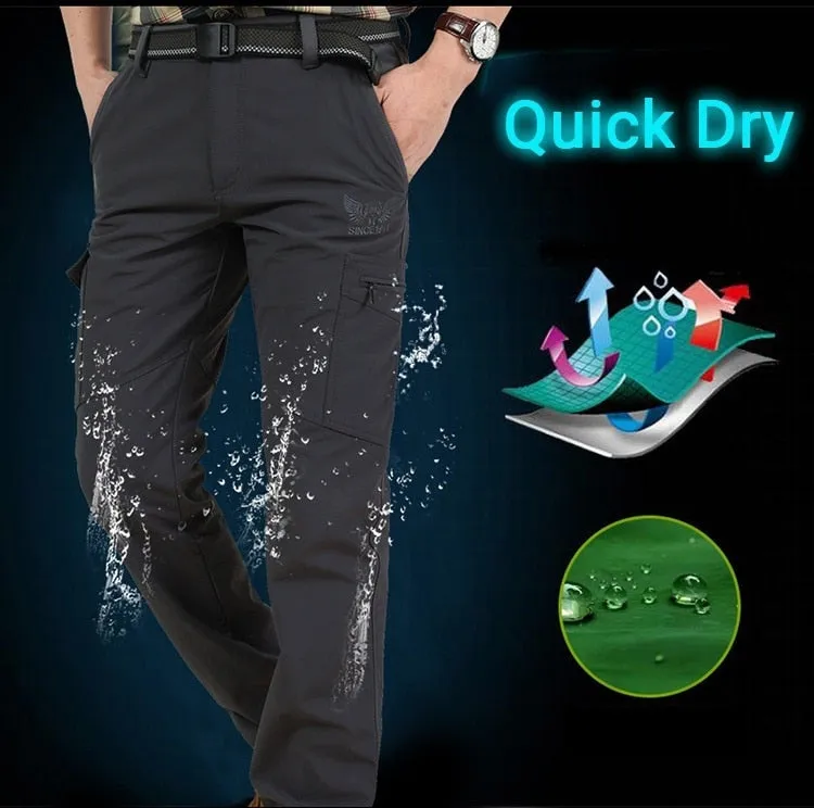 Men's Elastic Waist Multi Pocket Baggy Cargo Pants