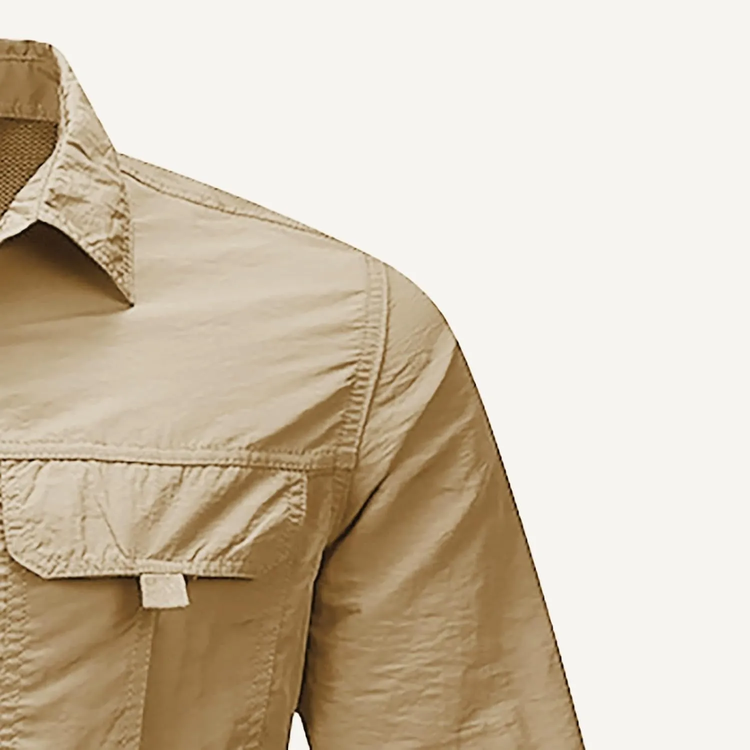 Men's Fishing Shirts Plus Size Casual Long Sleeve Button Shirt Lightweight Hiking Travel Work Tee Tops with Pocket