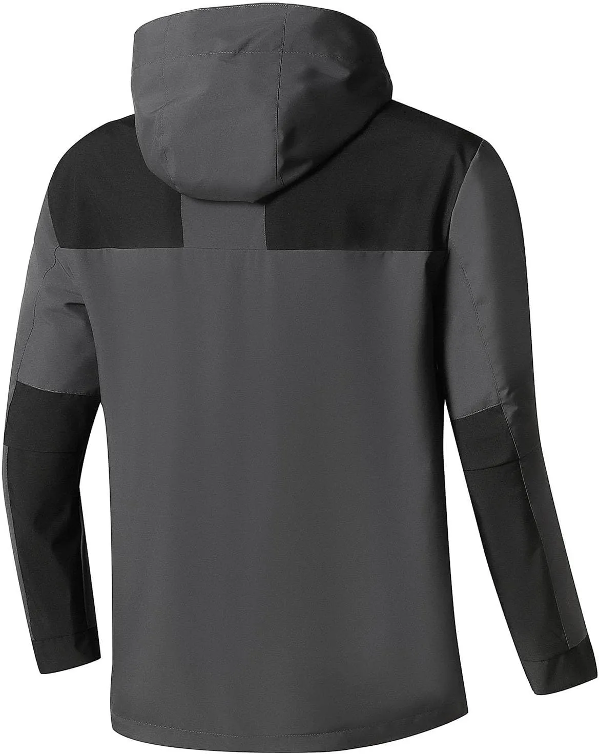 Men's Hooded Water Proof Jacket Lightweight Rain Jacket Outdoor Casual Sportswear Color Block Running Cycling