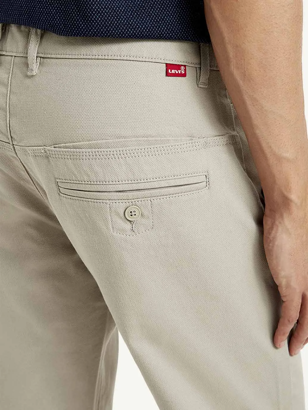 Men's Light Grey Slim Fit Trousers