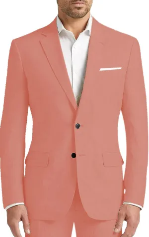 Men's Linen Suit 2 Piece Causal Summer Suits Slim Fit Wedding Suit Groomsmen Prom Tuxedo Suits