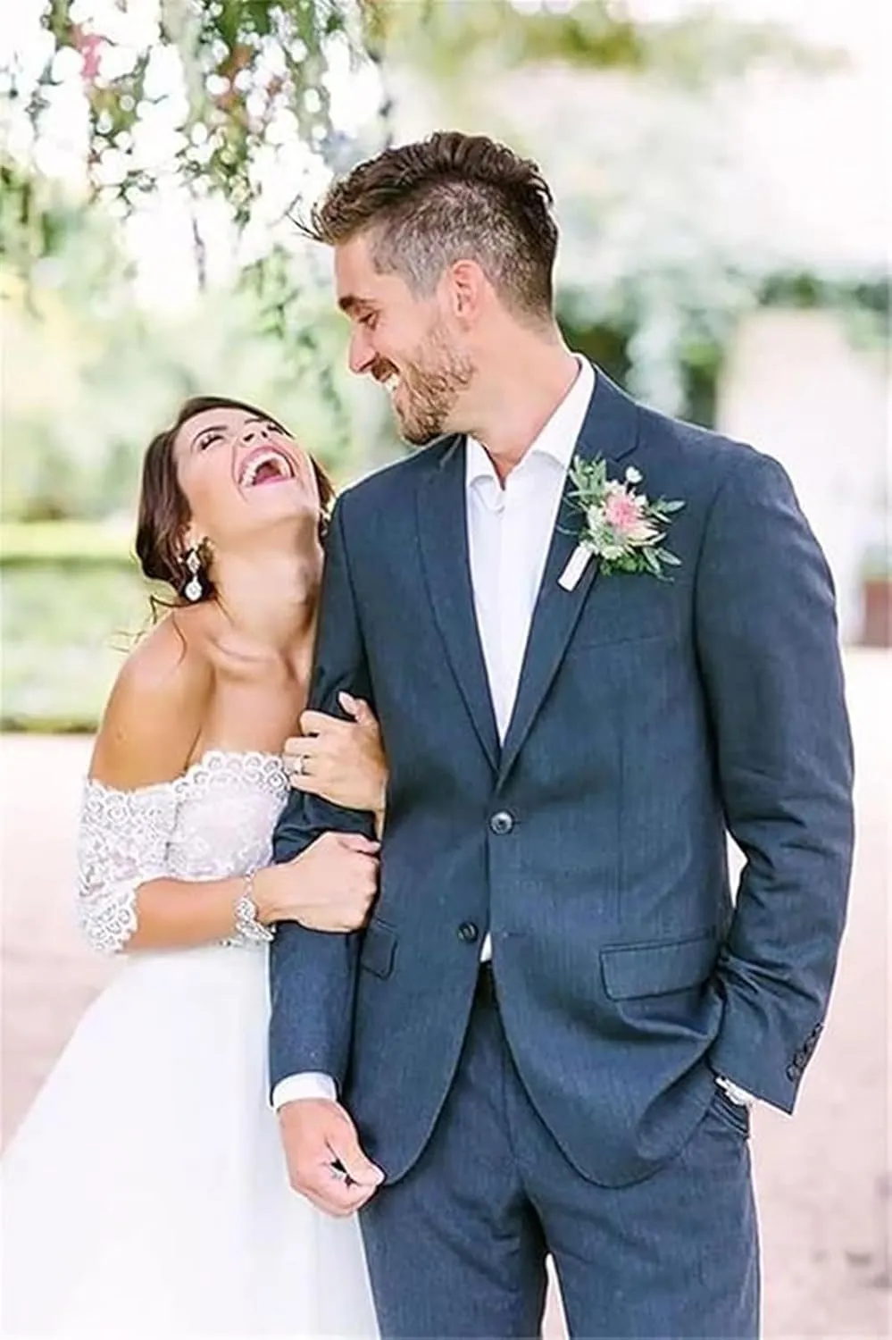 Men's Linen Suit 2 Piece Causal Summer Suits Slim Fit Wedding Suit Groomsmen Prom Tuxedo Suits
