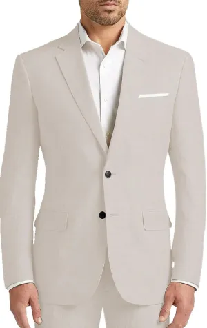 Men's Linen Suit 2 Piece Causal Summer Suits Slim Fit Wedding Suit Groomsmen Prom Tuxedo Suits