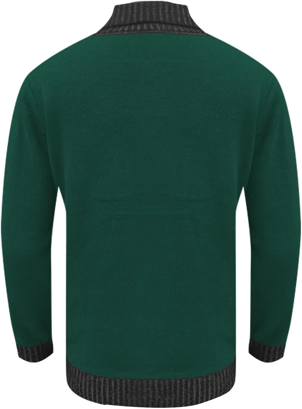 Men's Mock Turtleneck Sweater Fake Two Pieces Shirt V Neck Slim Fit Warm Winter Shirts Knitted Thicken Thermal Dressy Wear