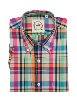 Men's Multi coloured Check Shirt- CK-61 - UP TO 5XL