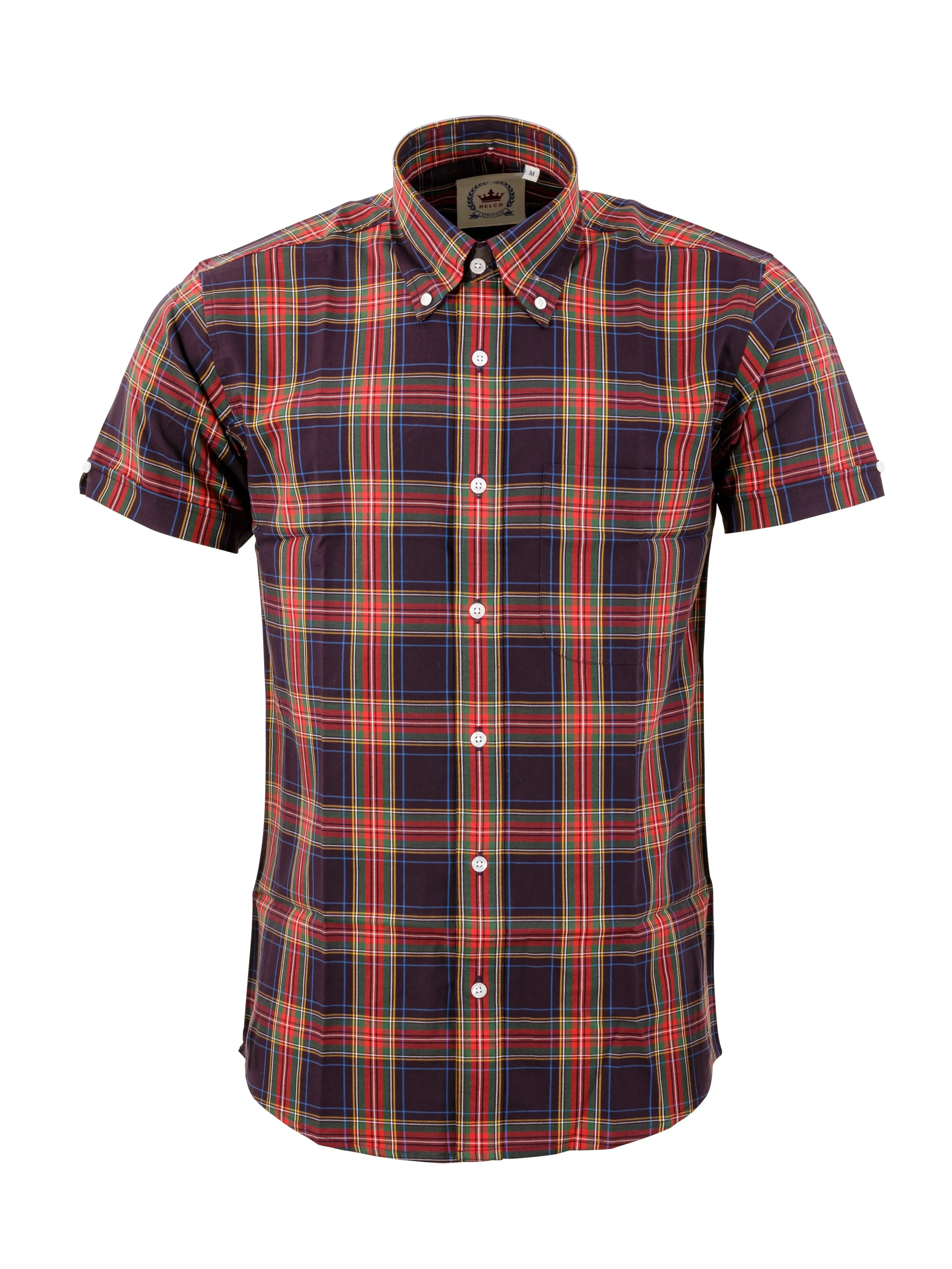 Men's Navy Tartan Check shirt - CK 64