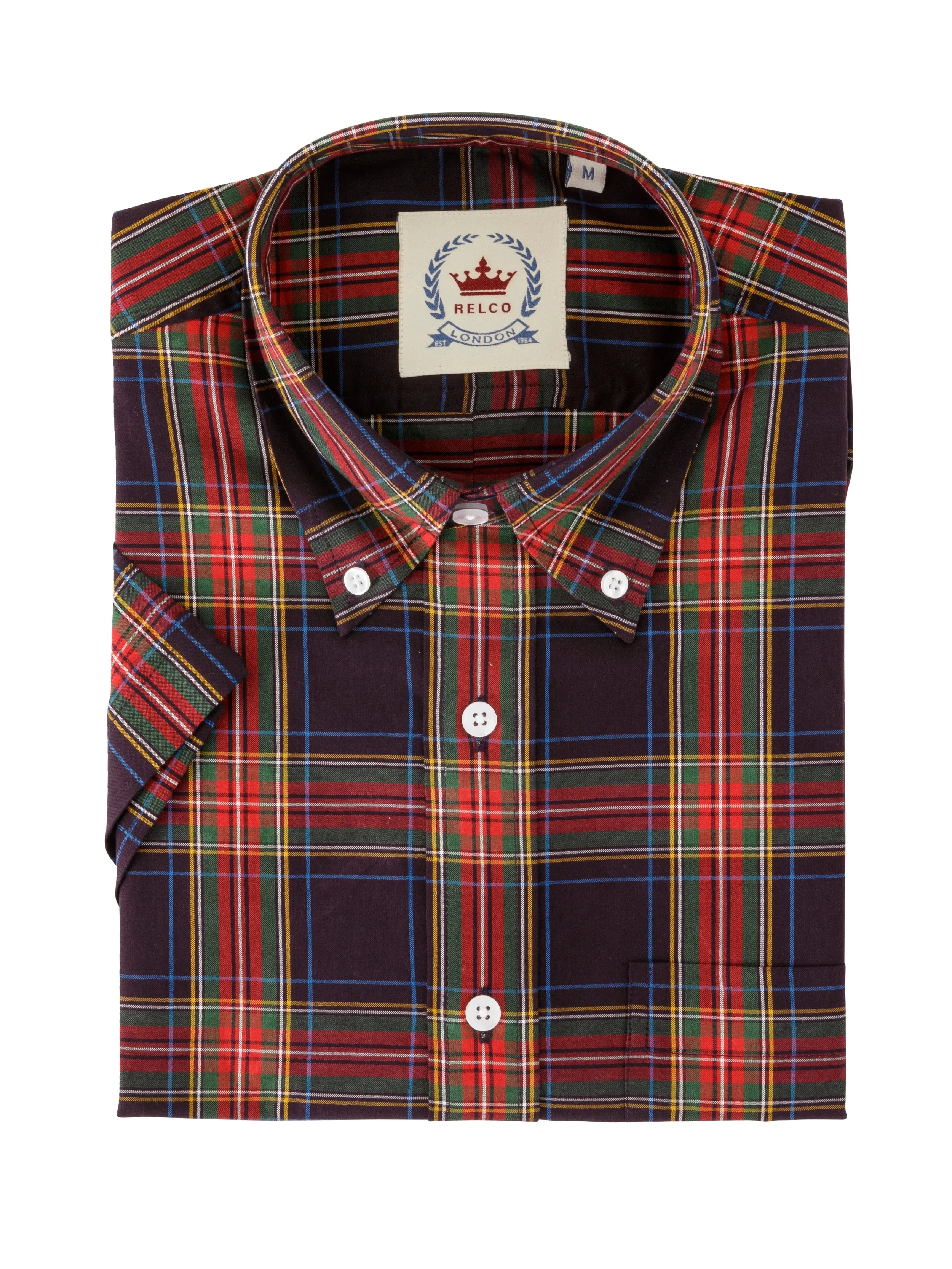 Men's Navy Tartan Check shirt - CK 64