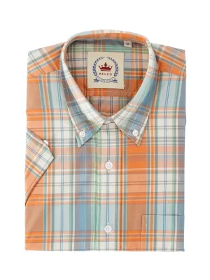 Men's Orange & Blue Check shirt - CK 68